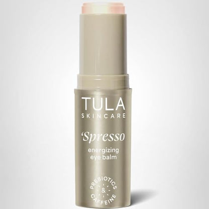 TULA Skin Care ‘Spresso Energizing Eye Balm, Gold Glow - Energizing & Hydrating Caffeine Under Eye Treatment for Dark Circles, Portable and Perfect to Use On-the-go, 0.35 oz. - Maple Wellness Supplements