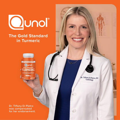 Turmeric Curcumin Capsules, Qunol with Ultra High Absorption 1500mg, Joint Support, Dietary Supplement, Extra Strength, 90 Vegetarian Capsules - Maple Wellness Supplements