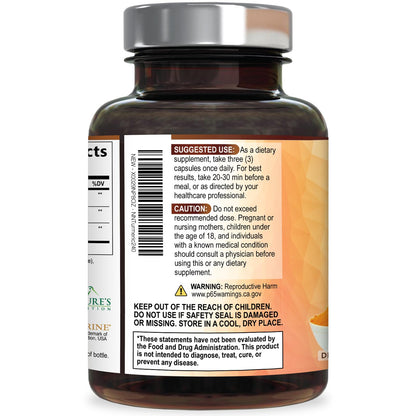 Turmeric Curcumin Supplement - 95% Curcuminoids with Organic Turmeric & BioPerine Black Pepper for Best Absorption - Daily Joint & Immune Health Support - Maple Wellness Supplements