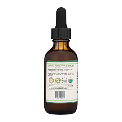 Turmeric Curcumin with Black Pepper Drops - Organic Turmeric Supplement Drops 1,180mg - 2FL OZ, 60 Servings (with Black Pepper Seed, Ginger, Rosemary, and Sage) - Maple Wellness Supplements