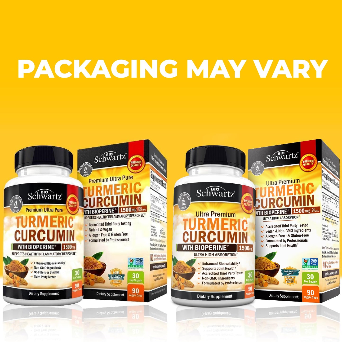 Turmeric Curcumin with Black Pepper Extract 1500mg - High Absorption Ultra Potent Turmeric Supplement with 95% Curcuminoids and BioPerine - Maple Wellness Supplements