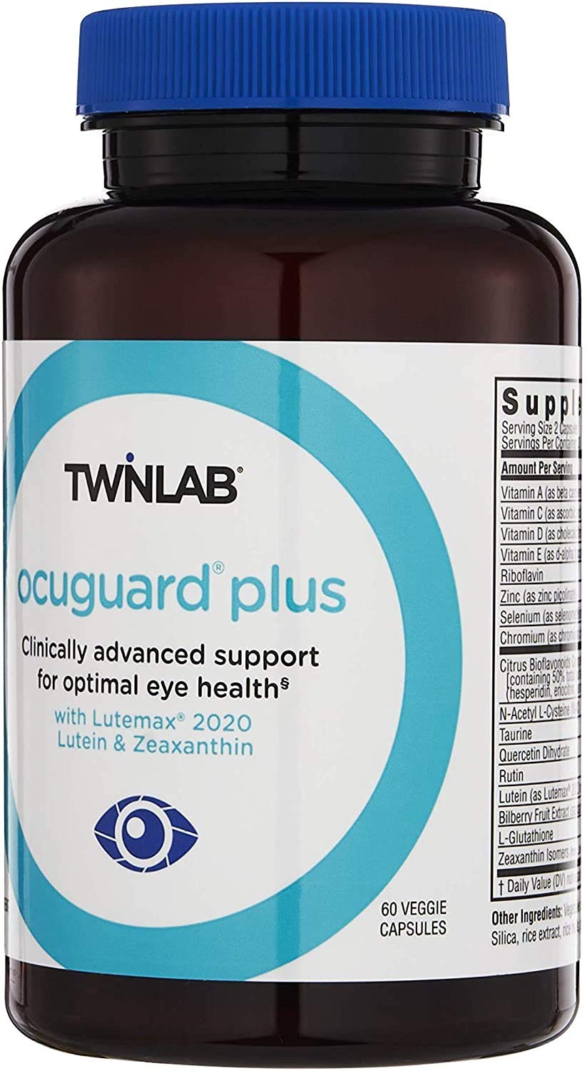 Twinlab Ocuguard Plus - Eye Supplement with Zinc, Vitamin A, C & D - 60 Veggie Capsules - Maple Wellness Supplements