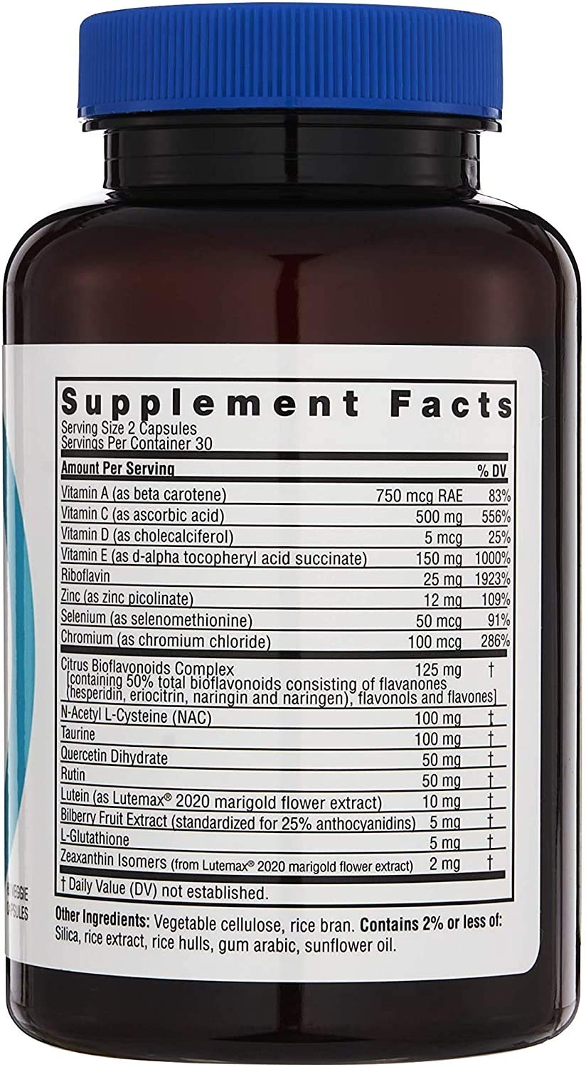Twinlab Ocuguard Plus - Eye Supplement with Zinc, Vitamin A, C & D - 60 Veggie Capsules - Maple Wellness Supplements