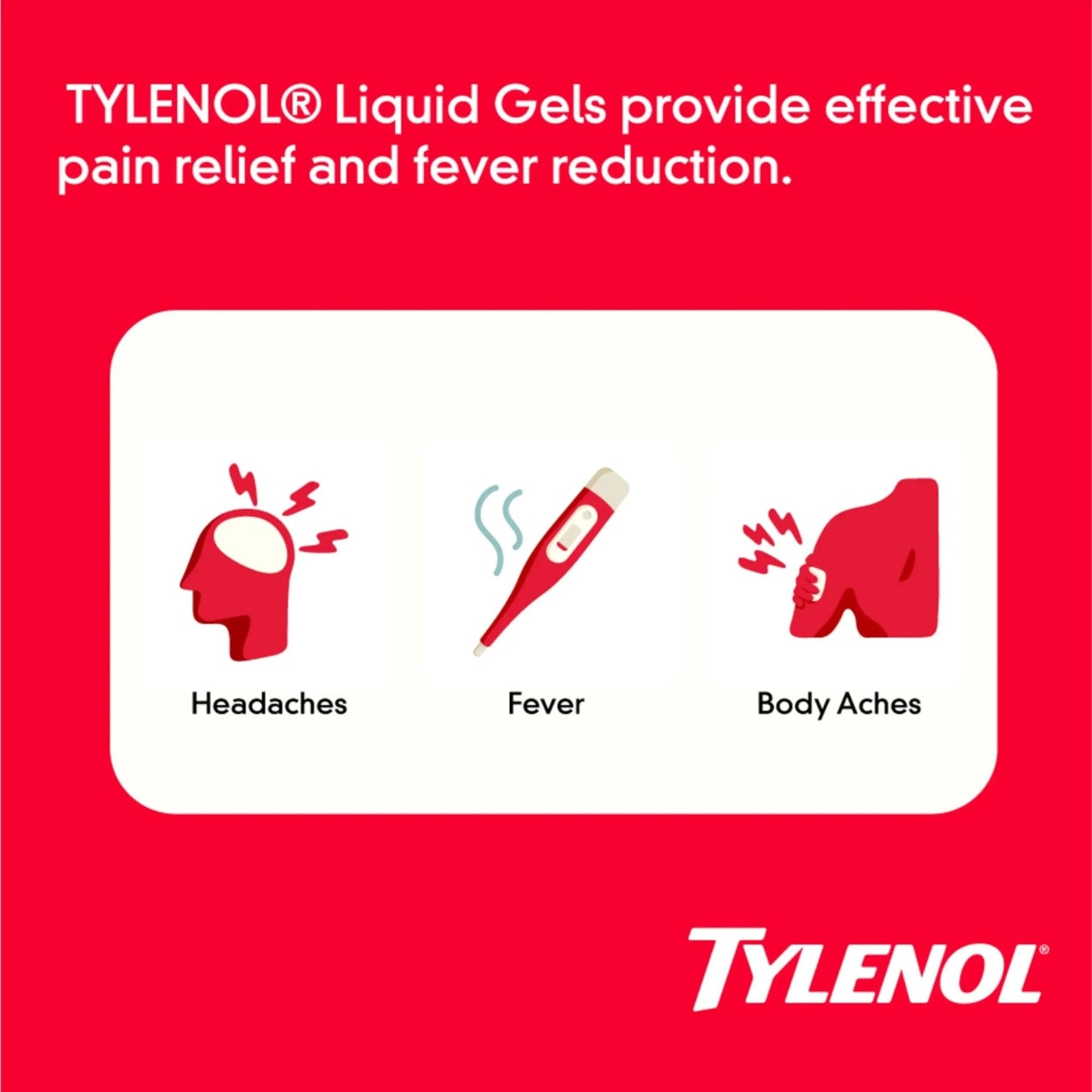 Tylenol Extra Strength Liquid Gels, Fast, Strong Pain Relief, Fever Reducer for Adults with 500 mg Acetaminophen, Fast-Acting Liquid Gel Capsules for Headaches & Minor Pain Relief, 40 Count - Maple Wellness Supplements