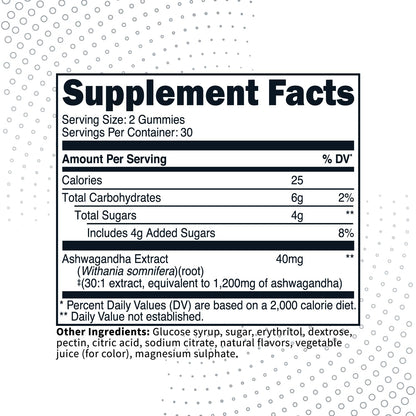 Type Zero Ashwagandha Gummies 60 Gummies for 30 Servings Per Bottle - Ashwagandha Herbal Extract Supplement, Gluten Free, GMO Free - Maple Wellness Supplements