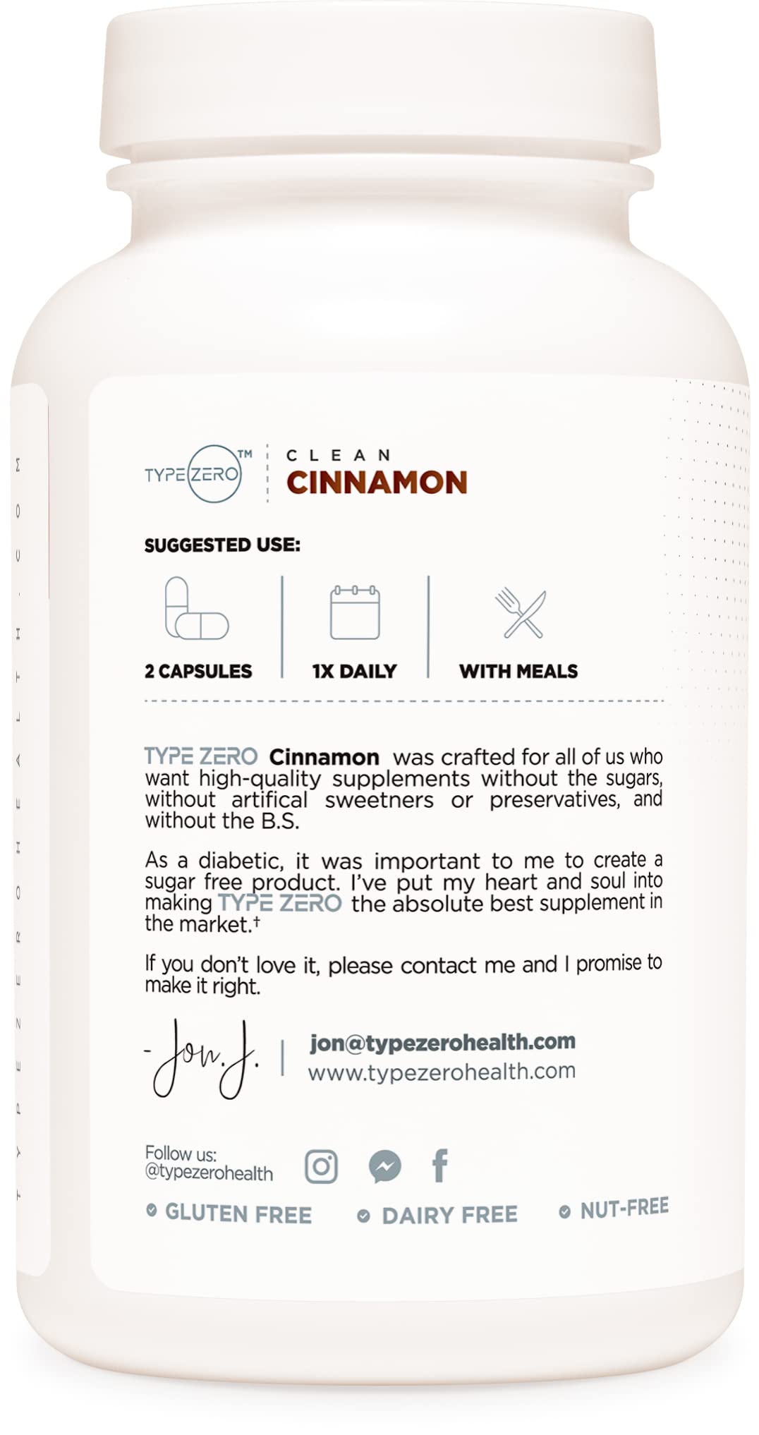 Type Zero Ceylon Cinnamon Capsules (1200mg | 120 Capsules) - Natural, Non-GMO, Gluten Free, Organic Cinnamon Bark Supplement - Maple Wellness Supplements