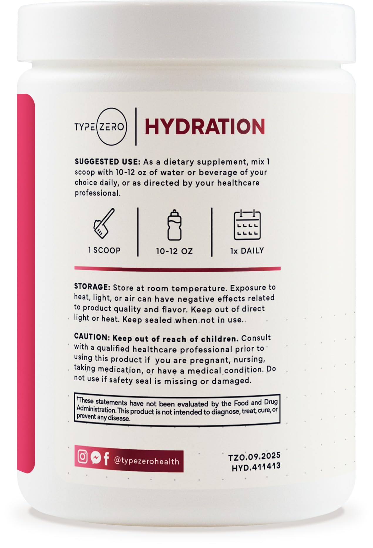 Type Zero Clean Electrolytes Hydration Powder Drink Mix + 14 Essential Vitamins & Minerals - Sugar Free, Zero Artificial Ingredients - Mixed Berry Flavor, 50 Servings - Maple Wellness Supplements