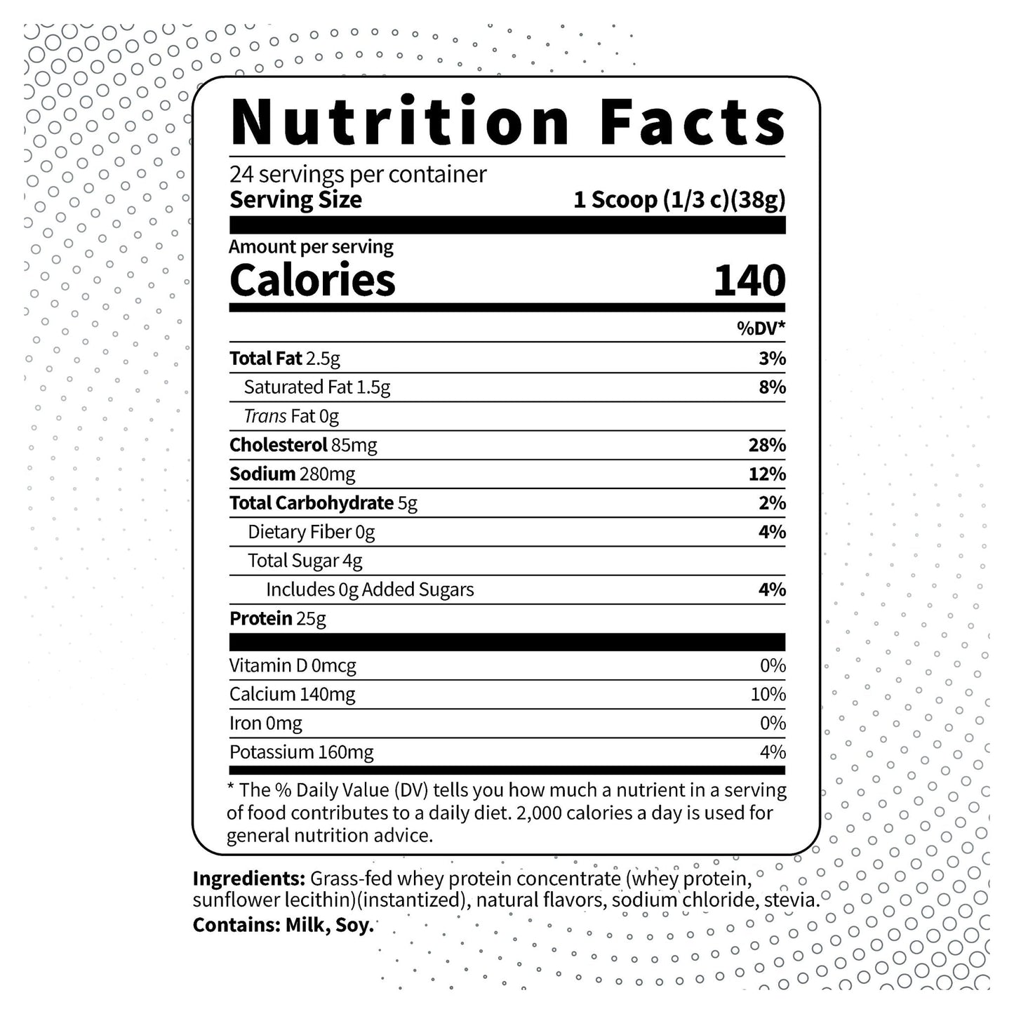 Type Zero Grass Fed Whey Protein Concentrate Powder (Vanilla, 2LBS) - Gluten Free - Maple Wellness Supplements