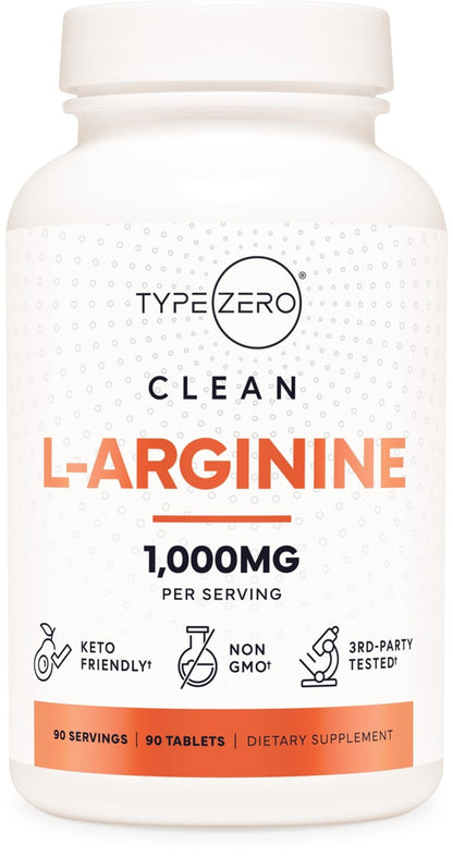 Type Zero L-Arginine 90 Tablets 1,000 mg per Serving - Non-GMO - Maple Wellness Supplements