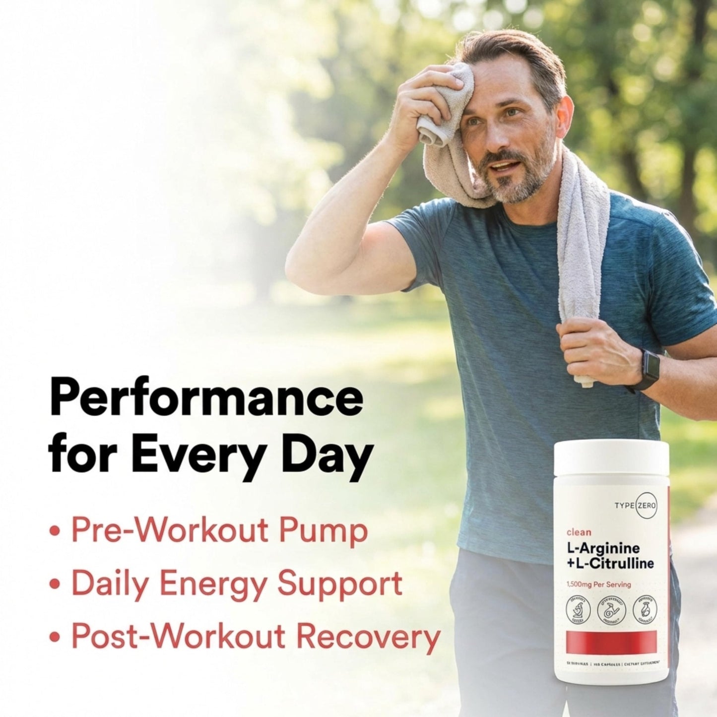 Type Zero L-Arginine + L-Citrulline Supplement (1500mg) - Nitric Oxide Booster - Clean, Keto-Friendly, GMO-Free, 180 Capsules, 90 Servings - Maple Wellness Supplements