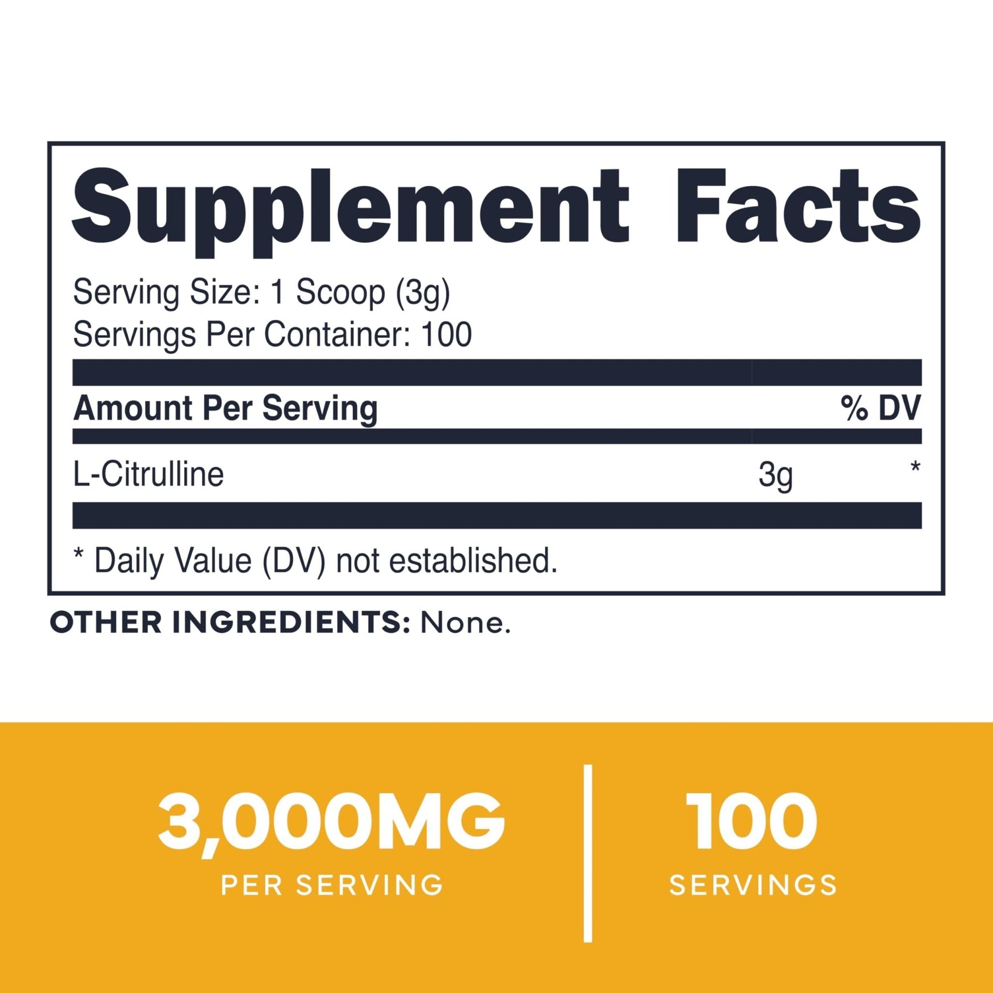 Type Zero L-Citrulline Base Powder, 3,000mg Per Serving - 100 Servings - Maple Wellness Supplements