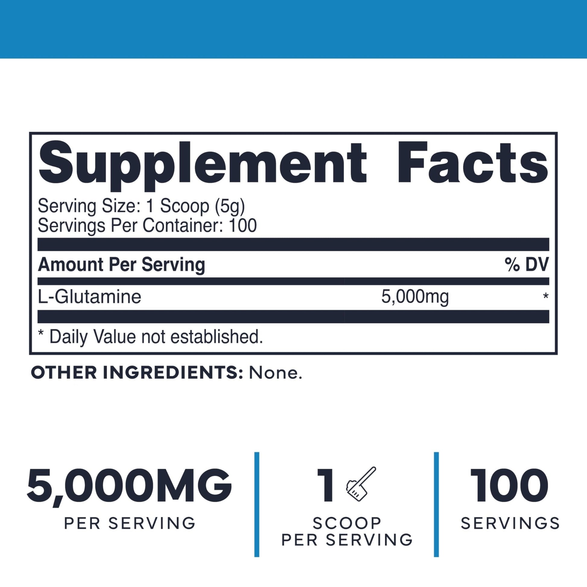 Type Zero L-Glutamine Powder (500G) 3-Month Supply Pure L-Glutamine Supplement - Vegan, Gluten Free, No Fillers - Maple Wellness Supplements