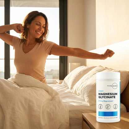 Type Zero Magnesium Glycinate (210mg | 180 Capsules) Pure, Non-GMO, Gluten Free, Natural High Absorption Magnesium Supplement - Maple Wellness Supplements