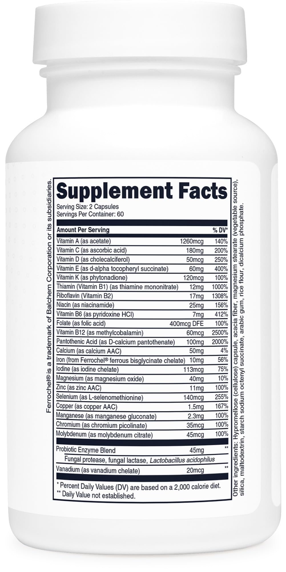 Type Zero Multivitamin Capsules (120 Capsules) (1300 mg) - with Probiotics + 22 Vitamins and Minerals, GMO-Free - Maple Wellness Supplements