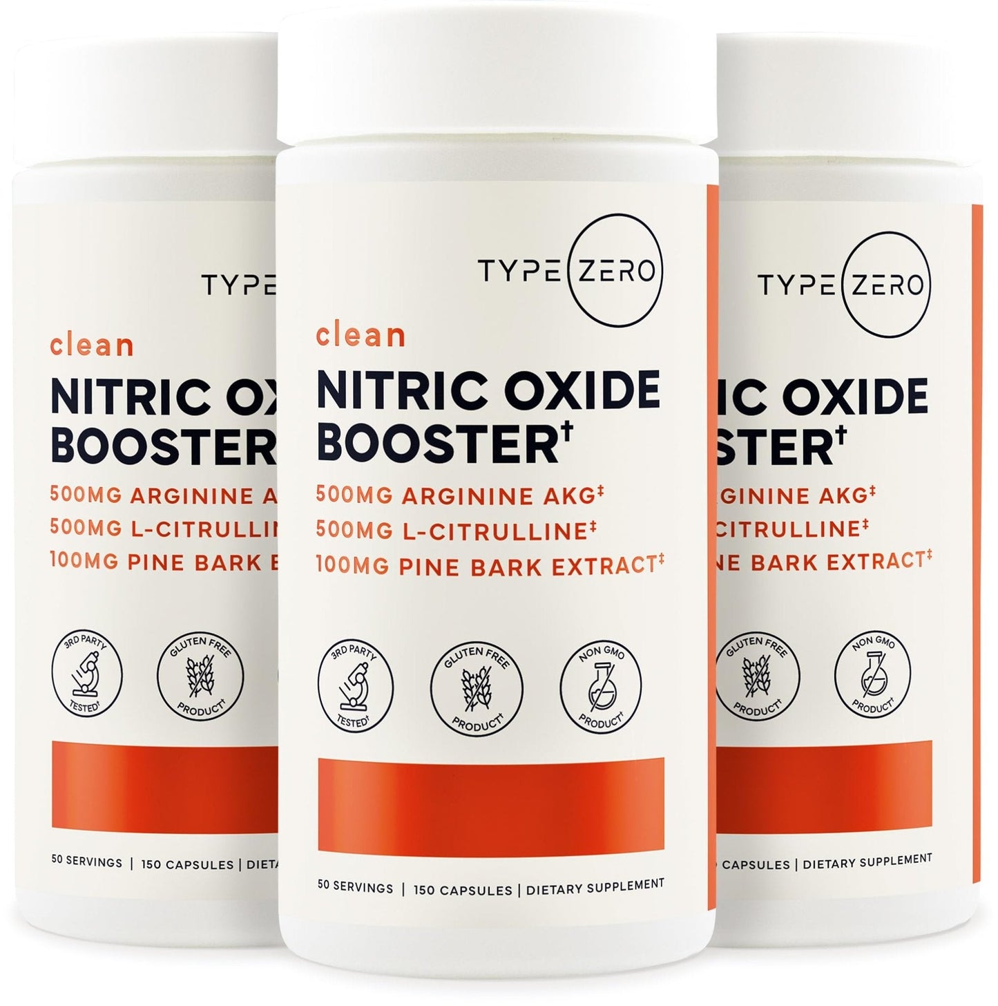 Type Zero Nitric Oxide 6X Booster, 150 Veggie Capsules - Natural Supplement - Beetroot, Arginine AKG, Citrulline, Pine Bark, Garlic & VIT C | Nitrous Oxide - Maple Wellness Supplements
