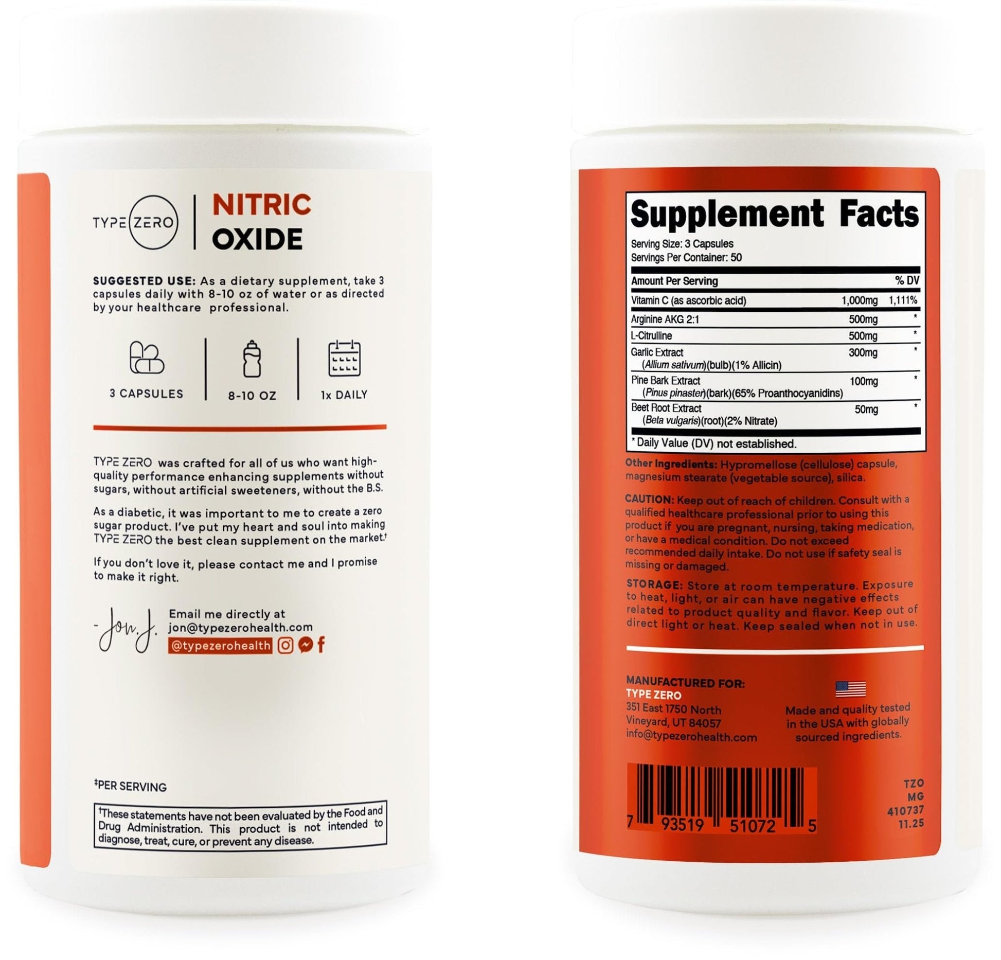 Type Zero Nitric Oxide 6X Booster, 150 Veggie Capsules - Natural Supplement - Beetroot, Arginine AKG, Citrulline, Pine Bark, Garlic & VIT C | Nitrous Oxide - Maple Wellness Supplements