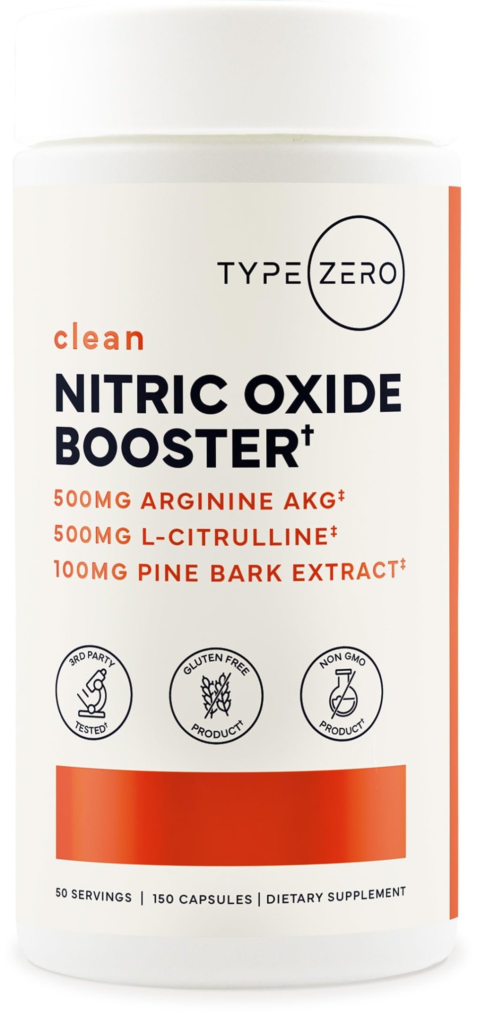 Type Zero Nitric Oxide 6X Booster, 150 Veggie Capsules - Natural Supplement - Beetroot, Arginine AKG, Citrulline, Pine Bark, Garlic & VIT C | Nitrous Oxide - Maple Wellness Supplements