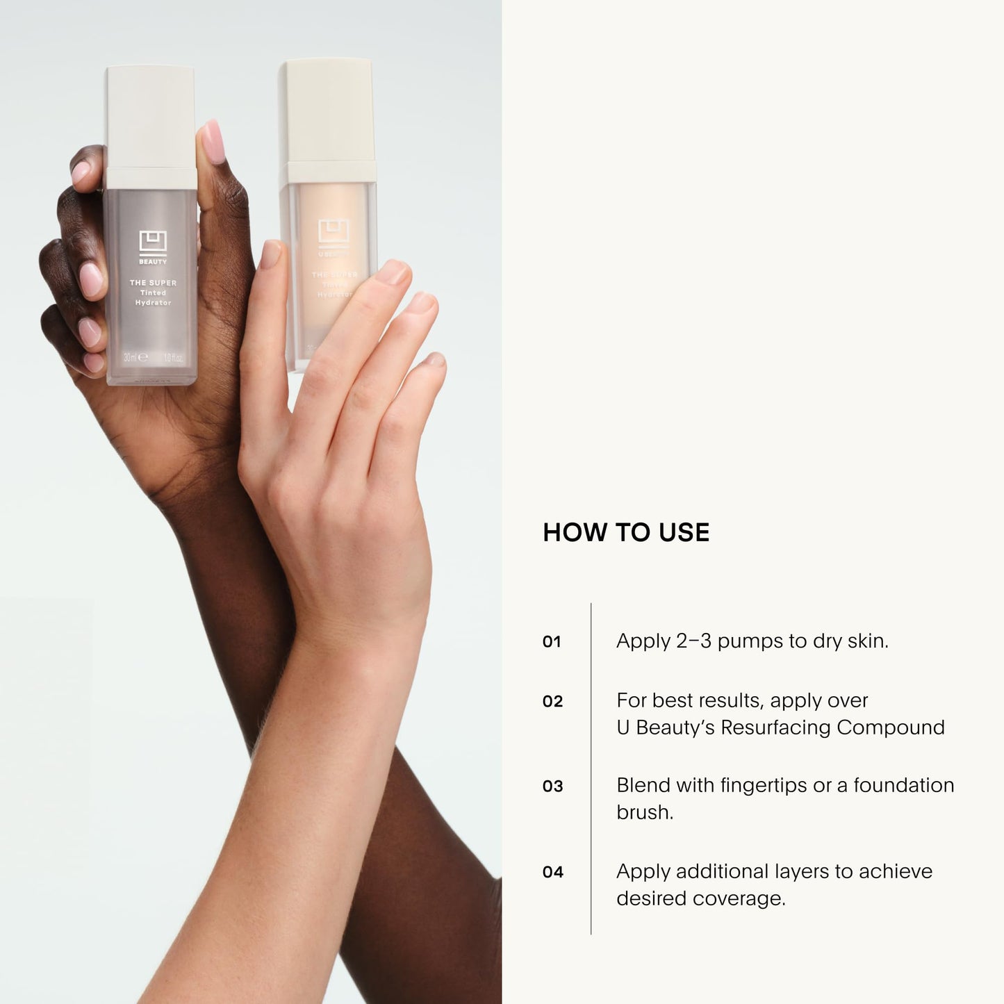 U Beauty The Super Tinted Hydrator Hyaluronic Acid Moisturizing Cream - Mega-Dose Skin Hydrator for Supple, Smooth, and Softer-Looking Skin For Up To 48 Hours - Shade 4-1.0 oz - Maple Wellness Supplements