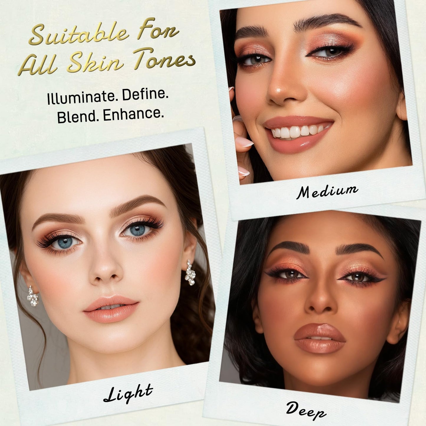UCANBE Full Size Baked Makeup Palette Set - Include Blush, Bronzer, 8 Eyeshadows & Brushes, Pigmented All-in-One Face & Eye Compact Powder Beauty Holiday Gift Kit for Starter & Pros, Travel Friendly - Maple Wellness Supplements