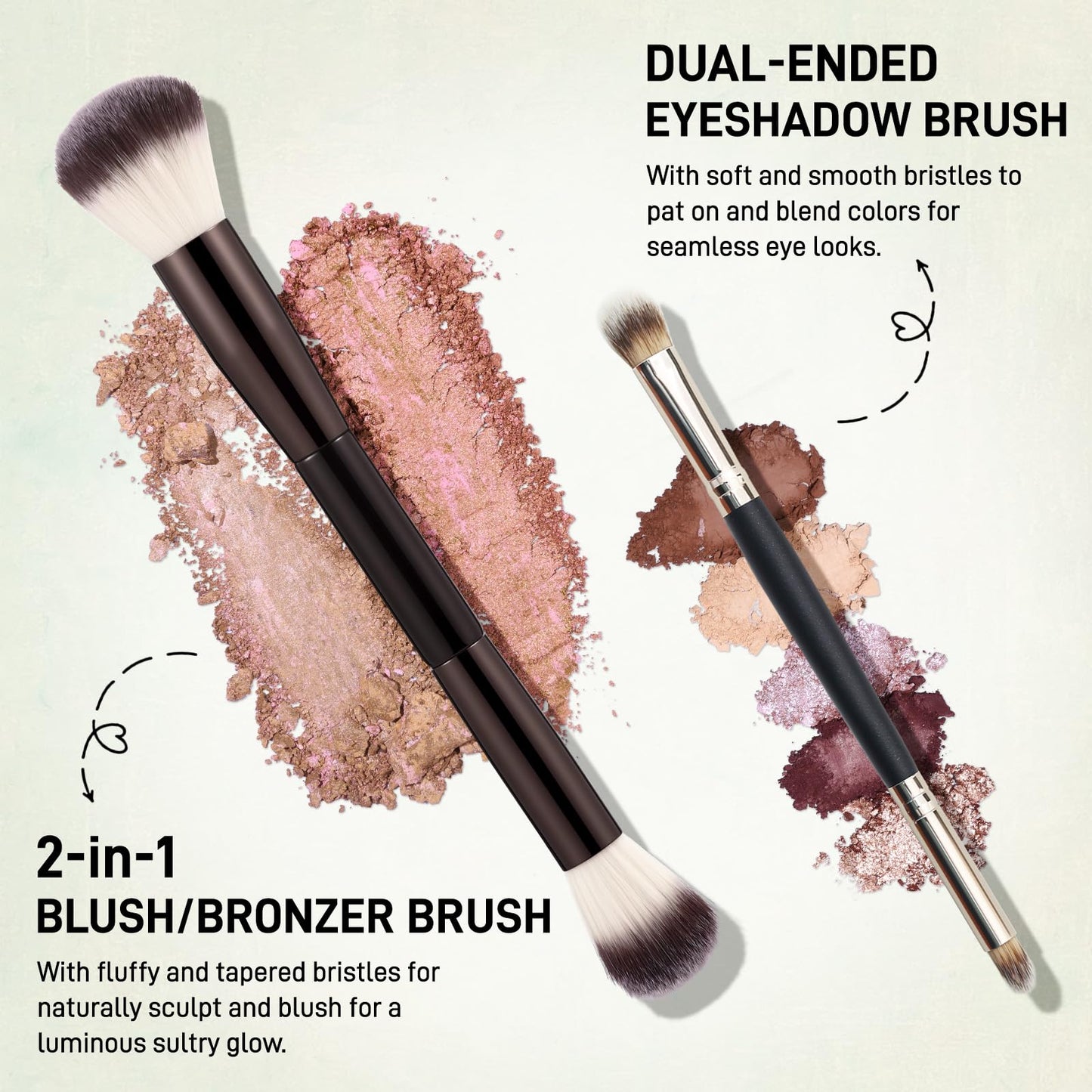 UCANBE Full Size Baked Makeup Palette Set - Include Blush, Bronzer, 8 Eyeshadows & Brushes, Pigmented All-in-One Face & Eye Compact Powder Beauty Holiday Gift Kit for Starter & Pros, Travel Friendly - Maple Wellness Supplements