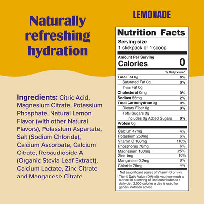 Ultima Replenisher Daily Electrolyte Powder Drink Mix – Lemonade, 30 Servings Canister – Zero Sugar Hydration Powder with 6 Electrolytes & Minerals - Maple Wellness Supplements