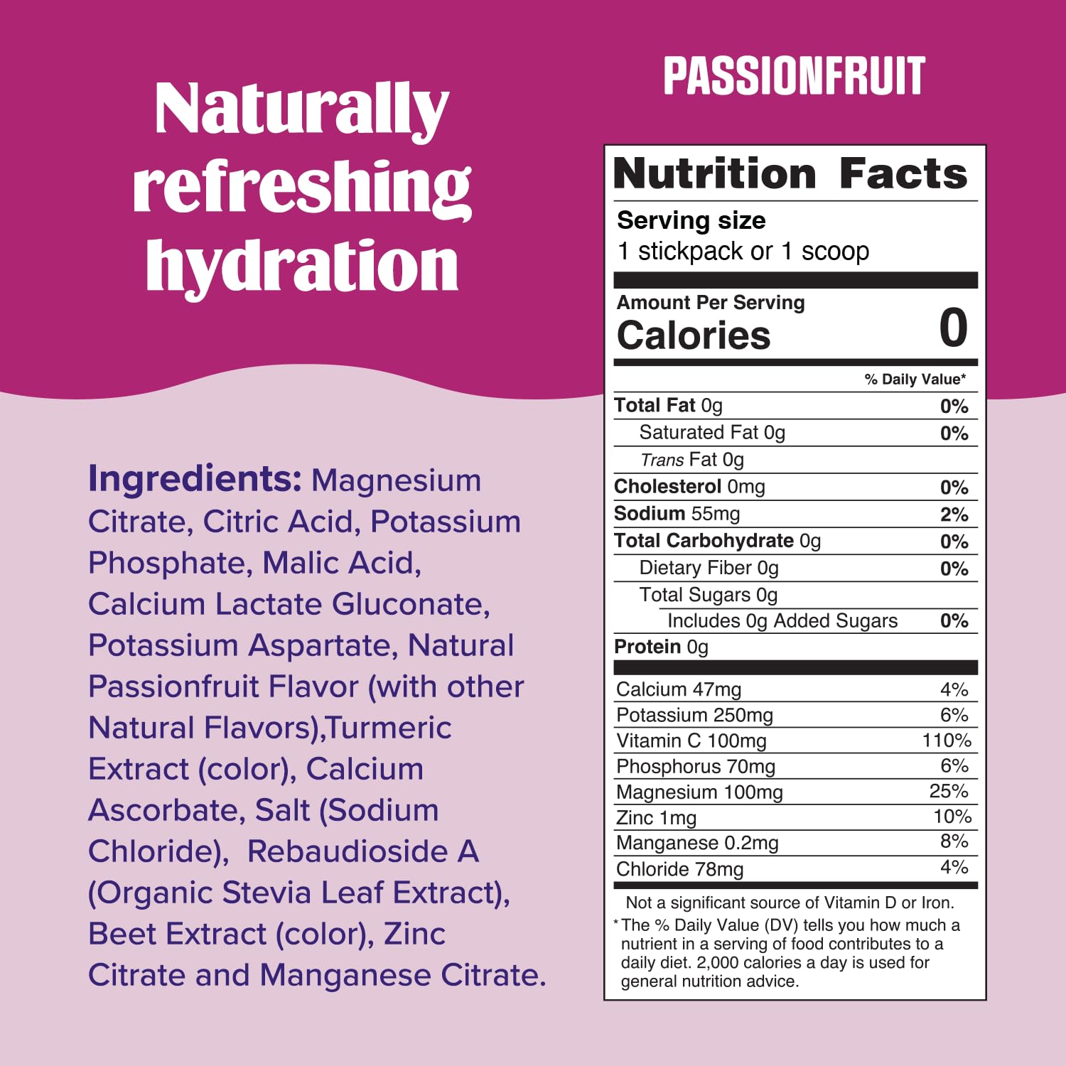 Ultima Replenisher Daily Electrolyte Powder Drink Mix – Sugar Free – Passionfruit, 30 Servings – Hydration Powder with 6 Key Electrolytes - Maple Wellness Supplements