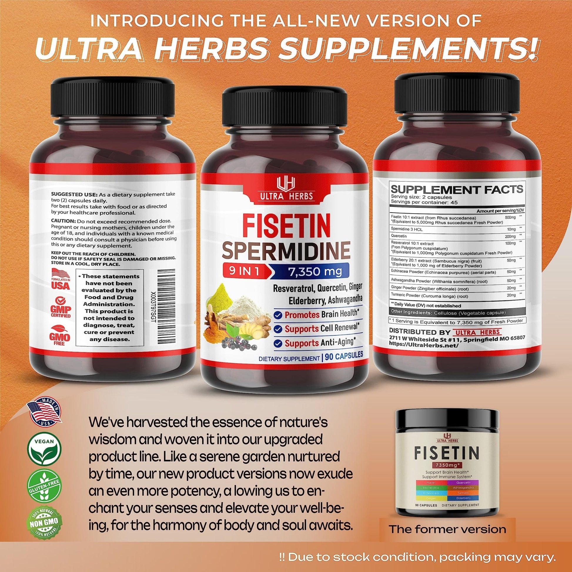 Ultra Fisetin Supplements Complex 7350mg Resveratrol 1000mg Quercetin 200mg - Maple Wellness Supplements