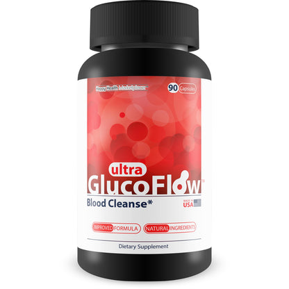 Ultra Gluco Flow - Improved Formula - Our Best Blood Cleanse Detox Cleanse Blood Support Pills - Blood Health Blood Circulation Pills Detox Cleanse Blood Gluco Bio Sweet Relief Glycogen Support - Maple Wellness Supplements