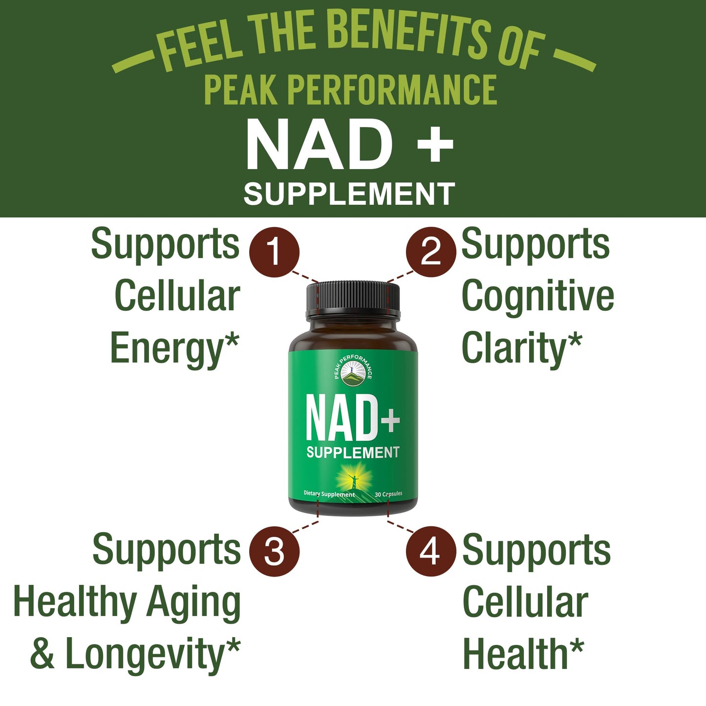 Ultra High Purity NAD Supplement for Women and Men. NAD+ Similar to Nicotinamide Riboside. Supports Energy, Brain Function, Healthy Aging & Longevity. Third Party Tested Non-GMO Supplements - Maple Wellness Supplements