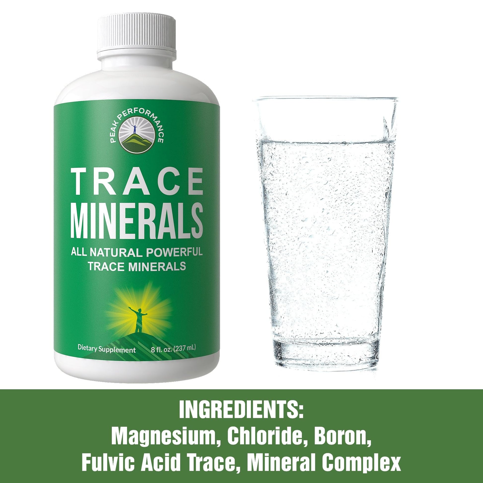 Ultra High Purity Trace Minerals Liquid Drops for Water. Ionic Plant Based Fulvic Trace Mineral Drop Supplement + Magnesium. Replenishes Natural Minerals, Electrolytes + Optimal pH Levels - Maple Wellness Supplements