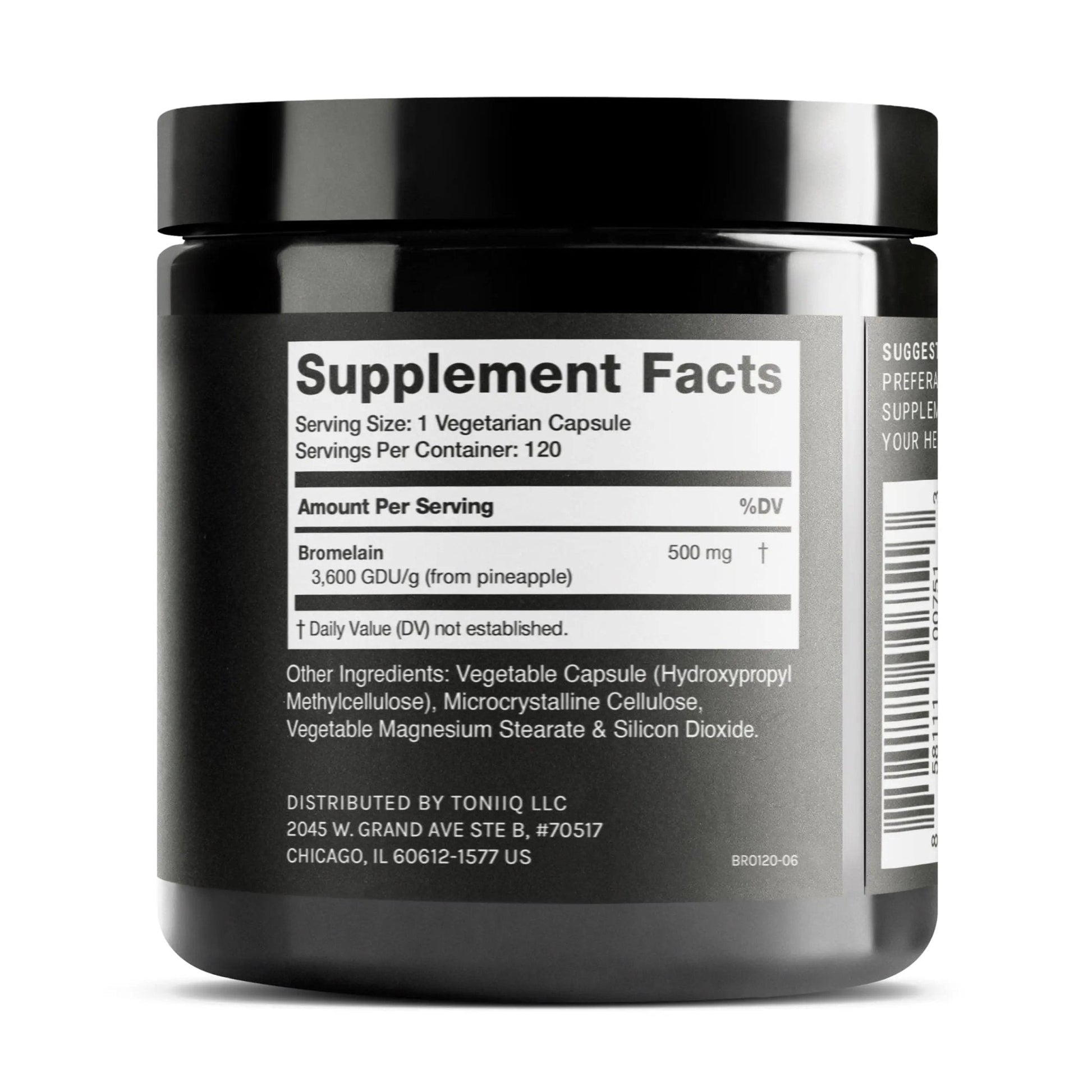 Ultra High Strength Bromelain 500mg - 3600 GDU/Gram - Highly Concentrated and Bioavailable - Third-Party Tested Formula - 120 Vegetarian Capsules - 120 Servings Per Container - Bromelain Supplement - Maple Wellness Supplements