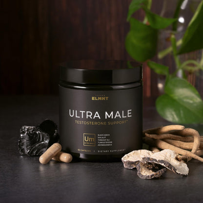 ULTRA MALE® Premium for Men w. 100:1 Shilajit, 40:1 Black Maca, Ashwagandha 25%, Tongkat Ali 10% - Clinical Strength Male Enhancing Supplement for Men Health Libido+ - Maple Wellness Supplements