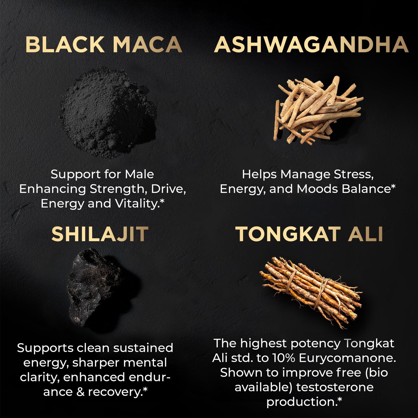 ULTRA MALE® Premium for Men w. 100:1 Shilajit, 40:1 Black Maca, Ashwagandha 25%, Tongkat Ali 10% - Clinical Strength Male Enhancing Supplement for Men Health Libido+ - Maple Wellness Supplements