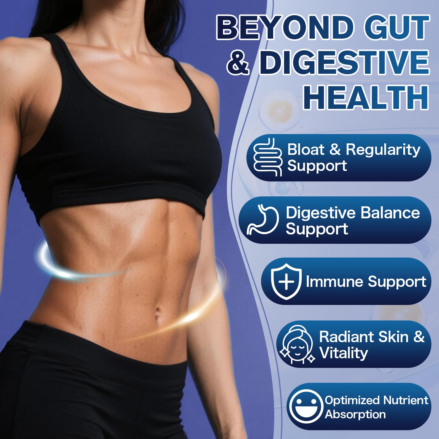 Ultra Probiotics for Women Men 200 Billion CFU - 36 Strains 14 Digestive Enzymes, 4 Anti-Bloat Herbs, 3 Prebiotic Fibers & 4 Postbiotics, Gut, Digestive, Regularity - Maple Wellness Supplements