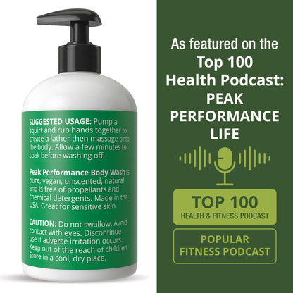Ultra Pure Unscented Body Wash Made with Organic Ingredients Including Aloe Vera, Olive Oil, Jojoba, Coconut Oil, and Shea Butter. Great for Sensitive Skin. Natural Vegan Body Wash No Toxins - Maple Wellness Supplements