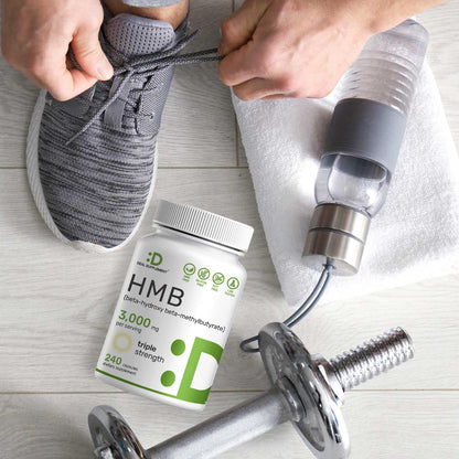 Ultra Strength HMB Supplements 3,000mg Per Serving, 240 Capsules | Third Party Tested | Supports Muscle Growth, Retention - Maple Wellness Supplements
