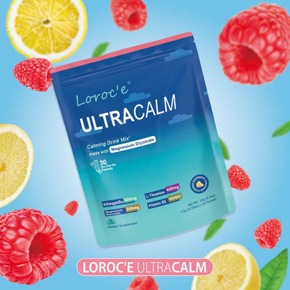 UltraCalm Super Cortisol Drink with Magnesium Glycinate, Ashwagandha, L-Theanine, Vitamin D3, Magnesium Powder for Sleep & Stress Relief - Maple Wellness Supplements