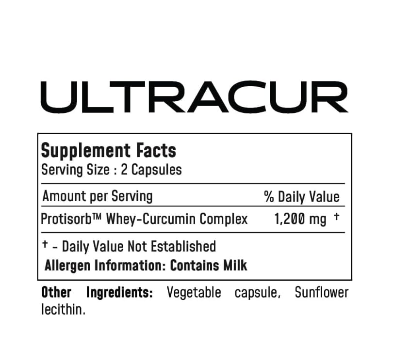 UltraCur Curcumin Complex Supplement - Ultra Bioavailable High Absorption Turmeric Curcumin Supplement for Joint, Muscle & Brain Support - Patented Protisorb for Premium Absorption – 120 Capsules - Maple Wellness Supplements