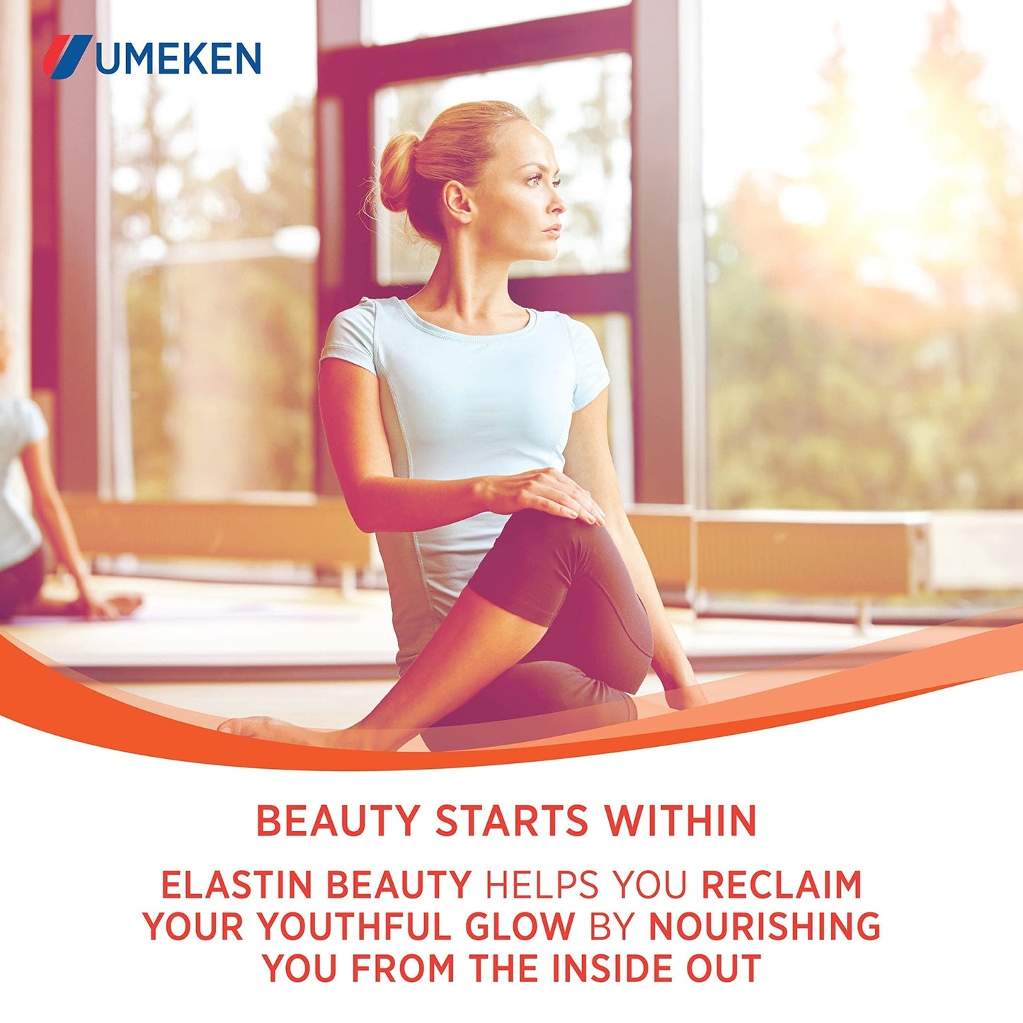 Umeken Elastin Beauty Powder Supplement with Collagen Peptides, Hyaluronic Acid, Vitamin C and Mangosteen Fruit, Women’s Health and Wellness, 1 Month Supply, 60 Packets - Maple Wellness Supplements