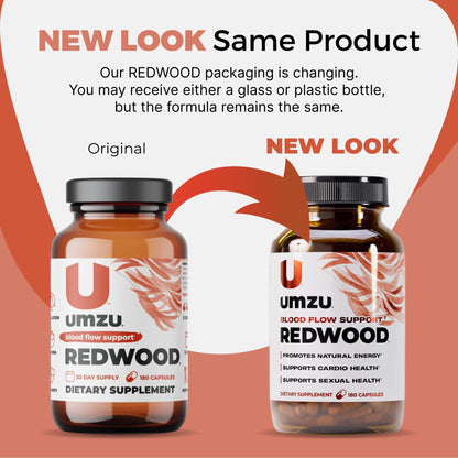 UMZU Redwood Nitric Oxide Booster, (30 Day Supply) – Vitamin C, Garlic & Horse Chestnut – Healthy Circulation & Endurance – Daily Cardiovascular Support Nitric Oxide - Maple Wellness Supplements