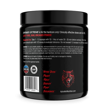 Uncaged Extreme Pre-Workout Powder - Extreme Energy, Focus, Nitric Oxide & Muscle - Maple Wellness Supplements