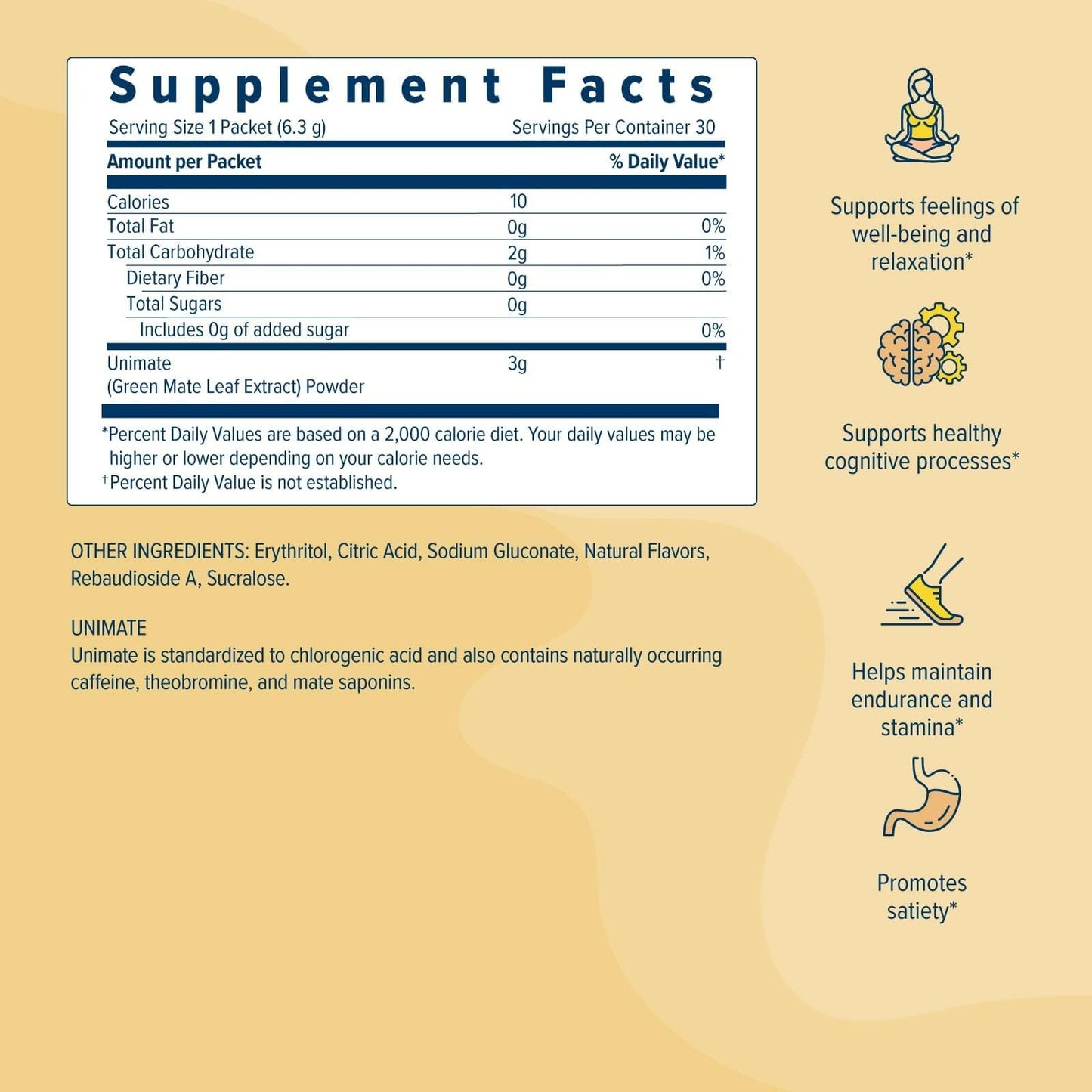Unicity UNIMATE (Lemon Ginger, 30 Pouches) - Maple Wellness Supplements
