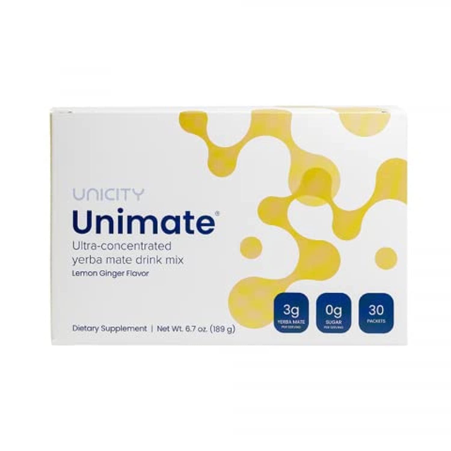Unicity UNIMATE (Lemon Ginger, 30 Pouches) - Maple Wellness Supplements