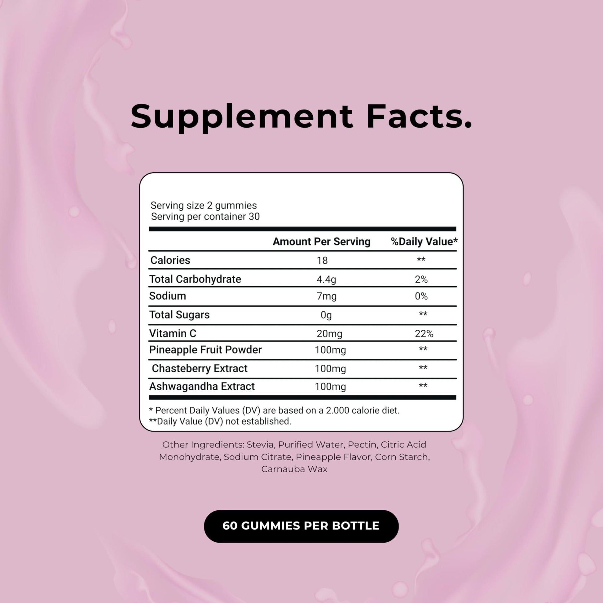 Up&Down Supplements Premium Feminine Balance Gummies for Women | PMS Relief, Mood & Cycle Support | Pineapple + Vitamin C | Ashwagandha & Chasteberry | Vegan, Non-GMO, Gluten Free | 60 Gummies - Maple Wellness Supplements