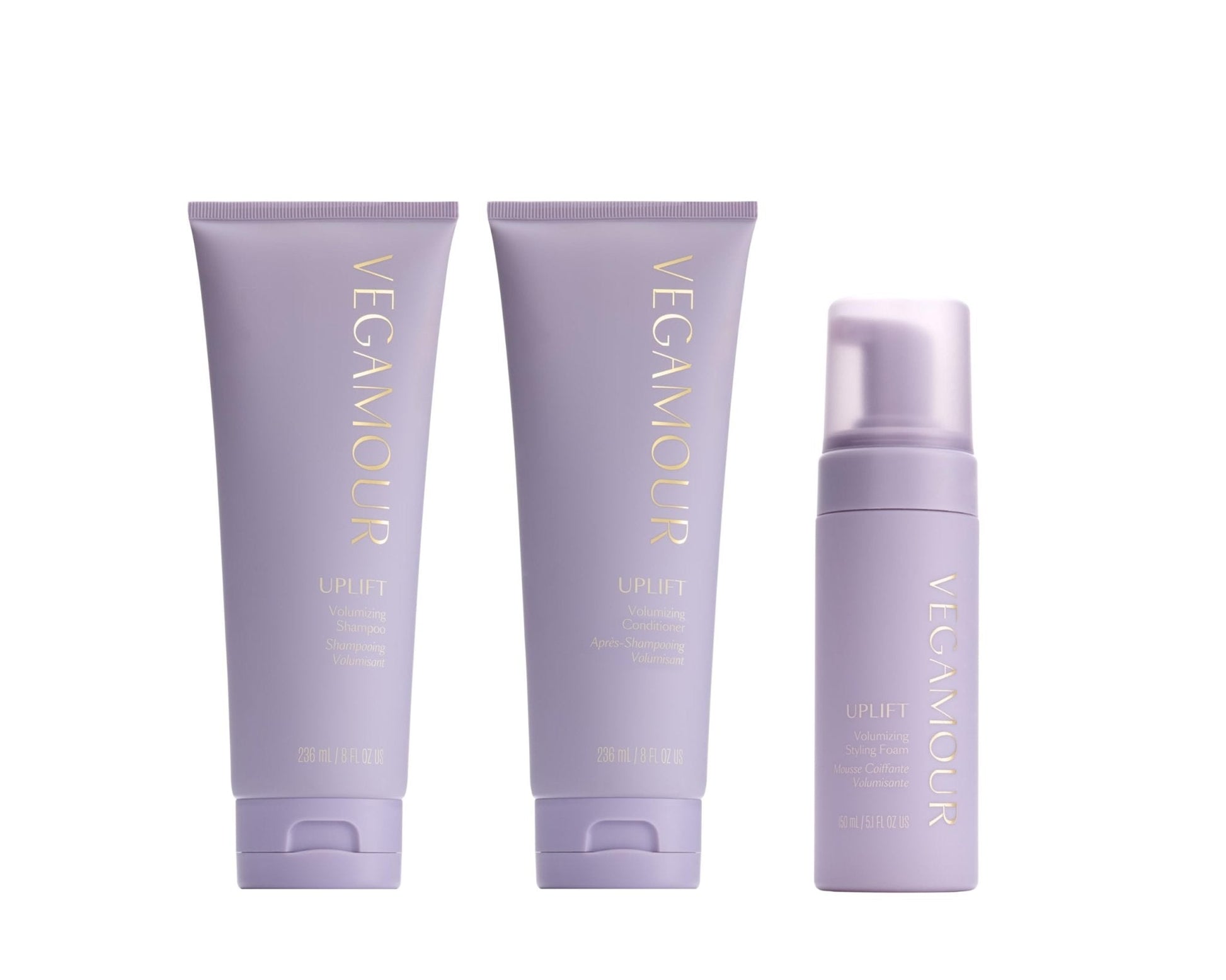 Uplift Volume Trio Kit with Shampoo, Conditioner, & Styling Foam for Volumizing & Fuller Looking Hair - Maple Wellness Supplements