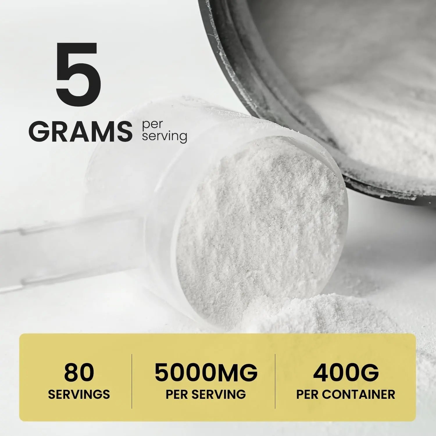 UpNourish Micronized Creatine Monohydrate Powder 400 G - Unflavored Vegan for Pre Workout, Muscle Building Pure Women and Men Instantized Supplement, 80 Servings 14.1096 Ounce - Maple Wellness Supplements
