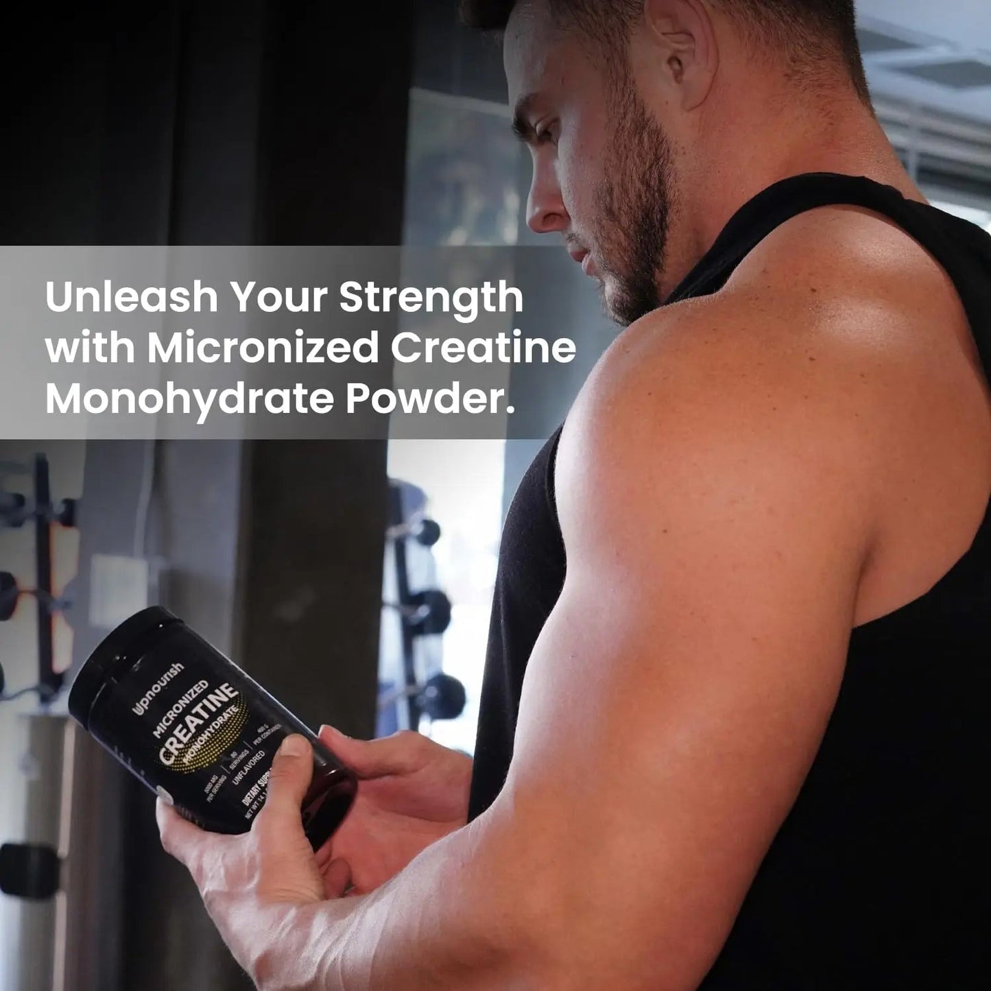 UpNourish Micronized Creatine Monohydrate Powder 400 G - Unflavored Vegan for Pre Workout, Muscle Building Pure Women and Men Instantized Supplement, 80 Servings 14.1096 Ounce - Maple Wellness Supplements