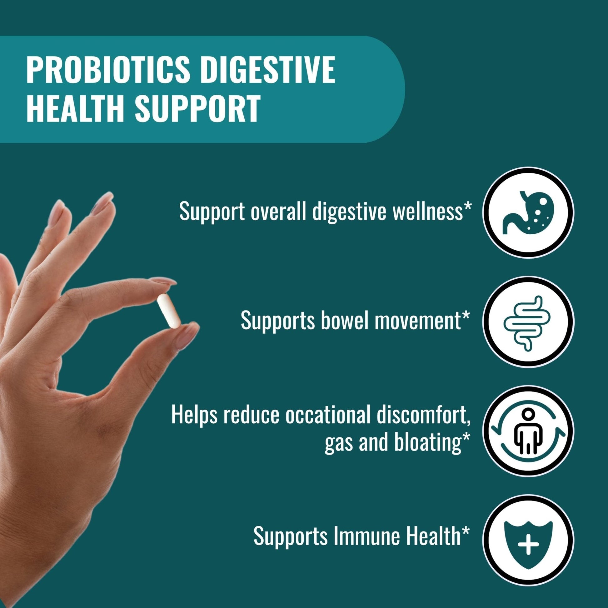 UpNourish Probiotics - 200 Billion CFUs for Men and Women, 15 Clinically Studied Strains, Prebiotics & Enzymes - 60 Vegan Capsules - Maple Wellness Supplements