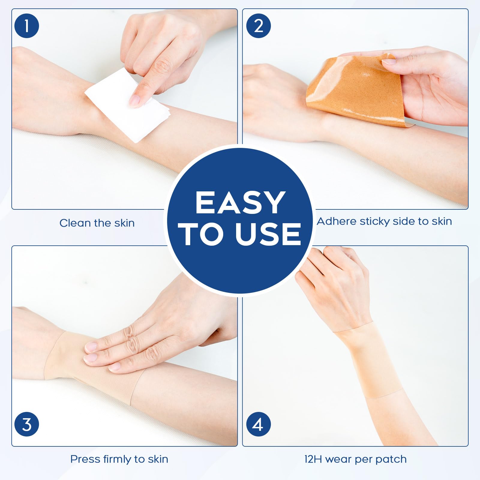 Uposiut Lidocaine Patches, Maximum Strength Lidocaine Patches (40 Patches), for Muscle Pain Relief in The Back, Shoulders, Neck, Knees, and Anks, 12 Hour Pain Relief-G002 - Maple Wellness Supplements