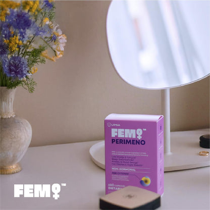 Upsa FEM Perimeno Perimenopause Supplements for Women - Non-Hormonal Pre-Menopause Support for Hot Flashes, Night Sweats, Mood, Sleep & Low Energy - 30 Capsules - Maple Wellness Supplements